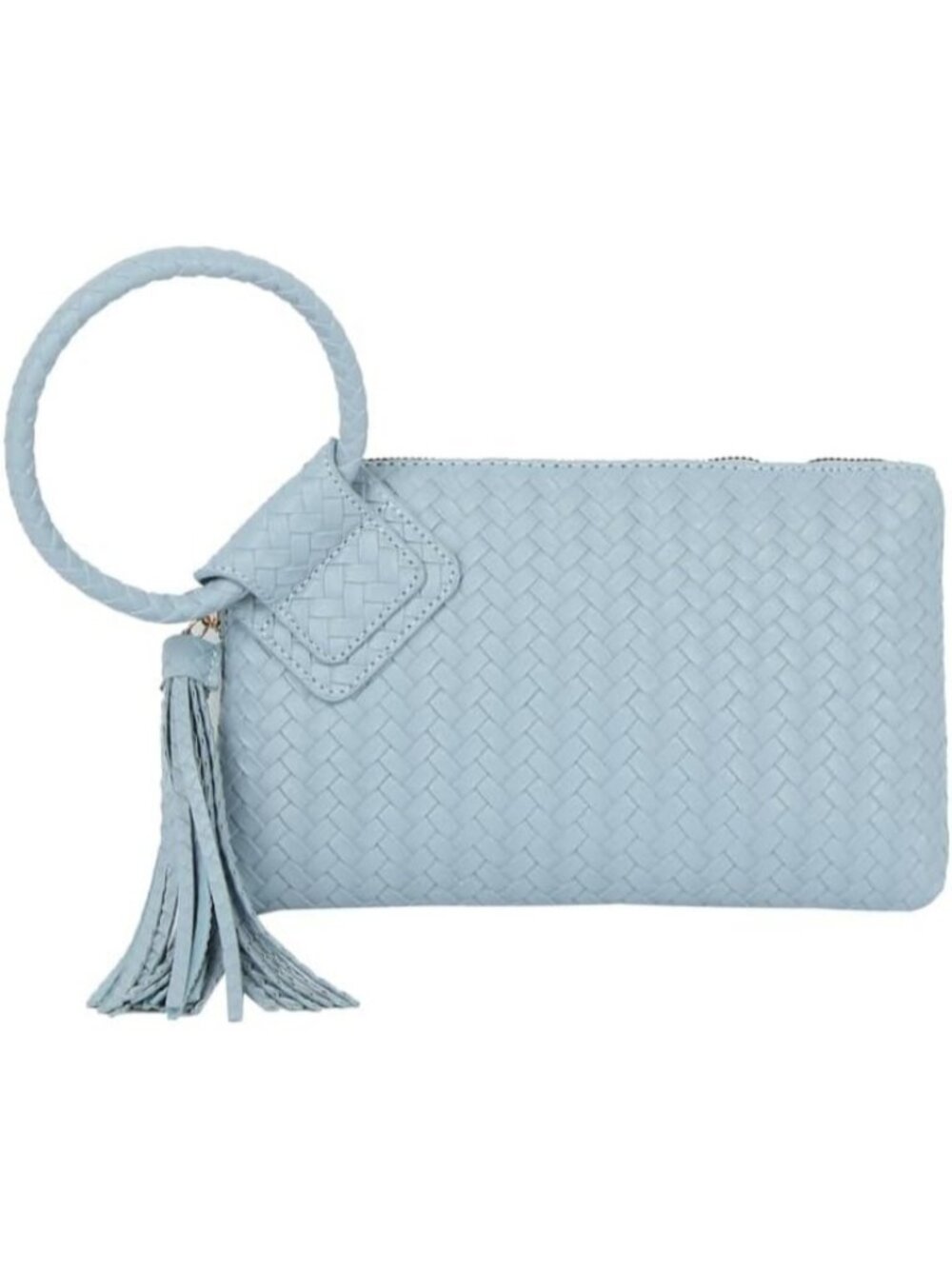 Women's W Dark Blue Leather Formal Purse Wristlet Wallet Casual Evening Handbag